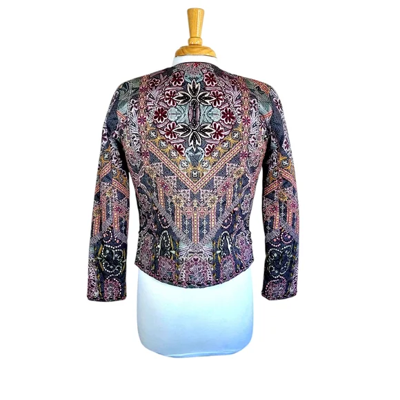 Hemant & Nandita Anthro Embroidered Quilted Studded Jacket - Picture 4 of 13